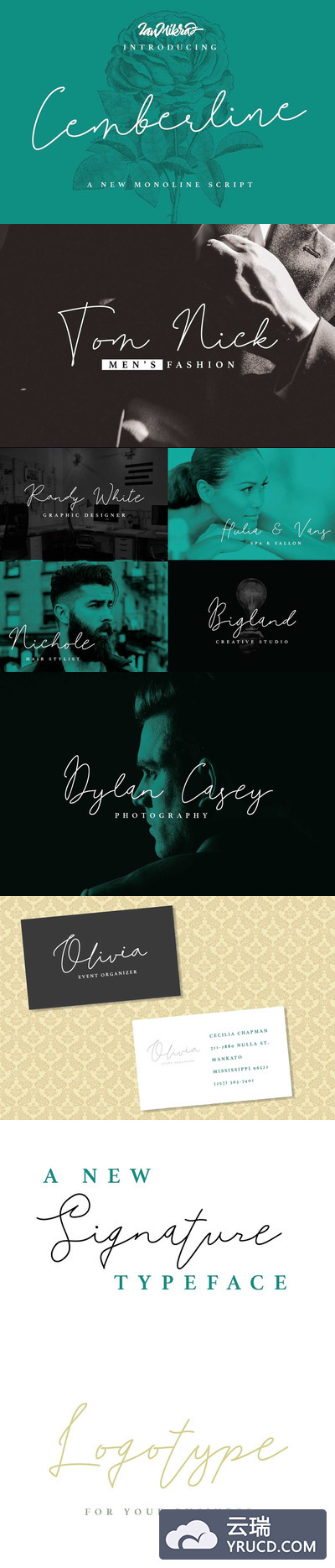 抽象手写字体 Cemberline Typeface