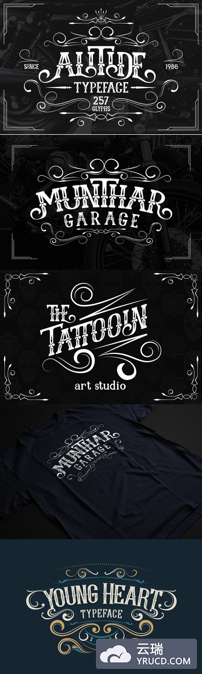 复古的装饰字体 ALITIDE Typeface