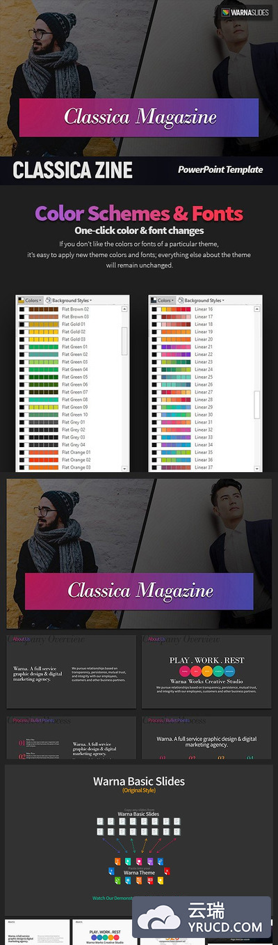 经典的PPT模版 Classica Zine PowerPoint Template