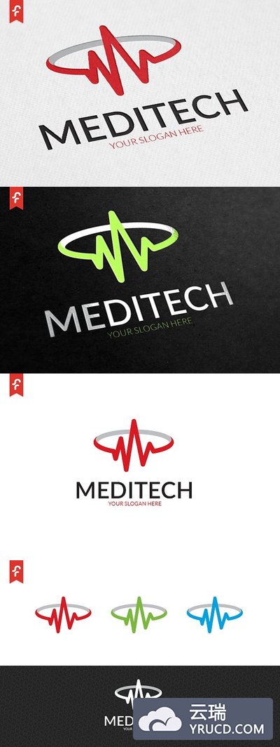 技术创意logo模版 Medical Tech Logo