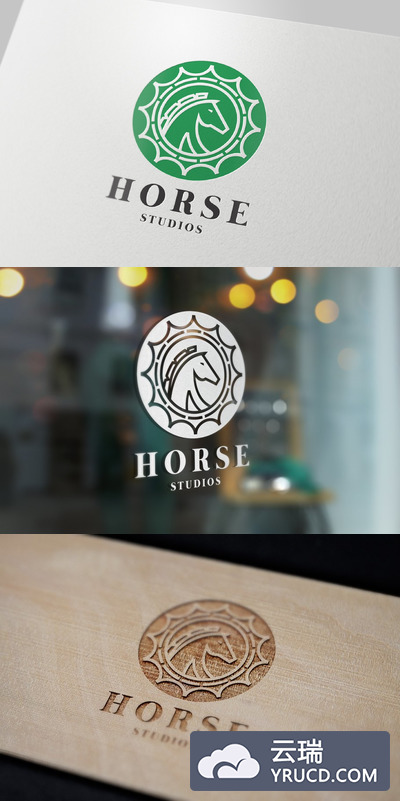 关于马的logo设计主题模版 Horse