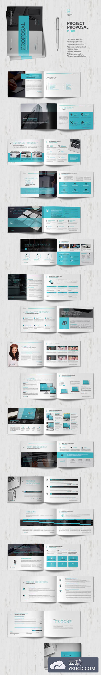 设计、服务方案提案必备画册手册模版 Proposal