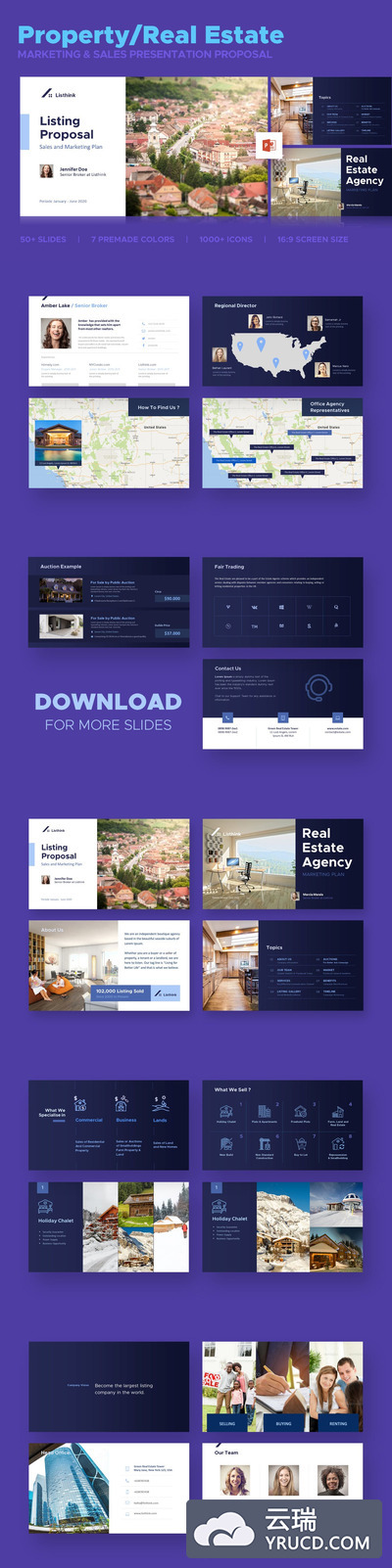 时尚高端房地产营销销售演示powerpoint幻灯片演示模板（pptx）