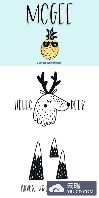 可爱的手写字体 McGee