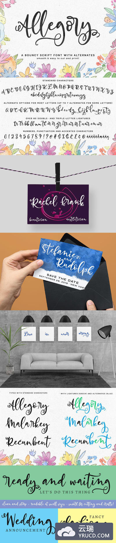 疯狂手绘字体 Allegory: a fun and bouncy script