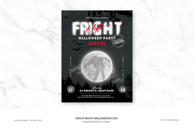 万圣节海报 Fright Night Halloween Flyer