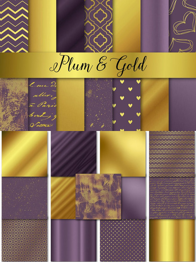 圣诞节烫金背景纹理素材 Plum and Gold Christmas / Wedding