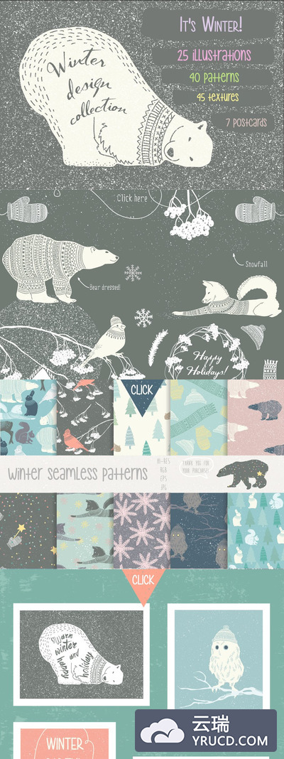 冬季插画素材 Winter Collection Pro