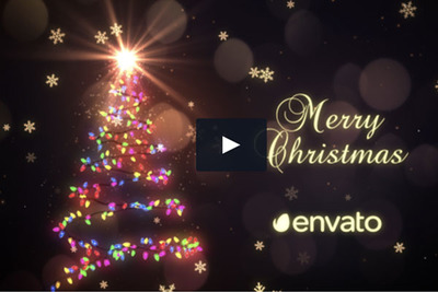 华丽温馨的圣诞节活动晚会开场视频AE模版[AEP]