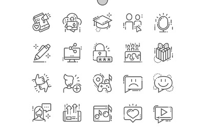 社交线框图标 Social Line Icons