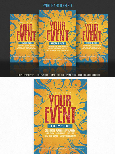 大事件海报模板 Event Flyer Template