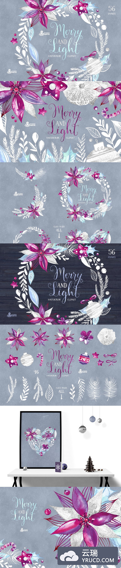 风流与光明素材合集 Merry and Light. Holiday collection