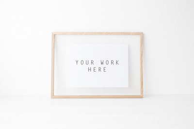 A4画框样机 Landscape A4 frame mockup - Psd+Jpg