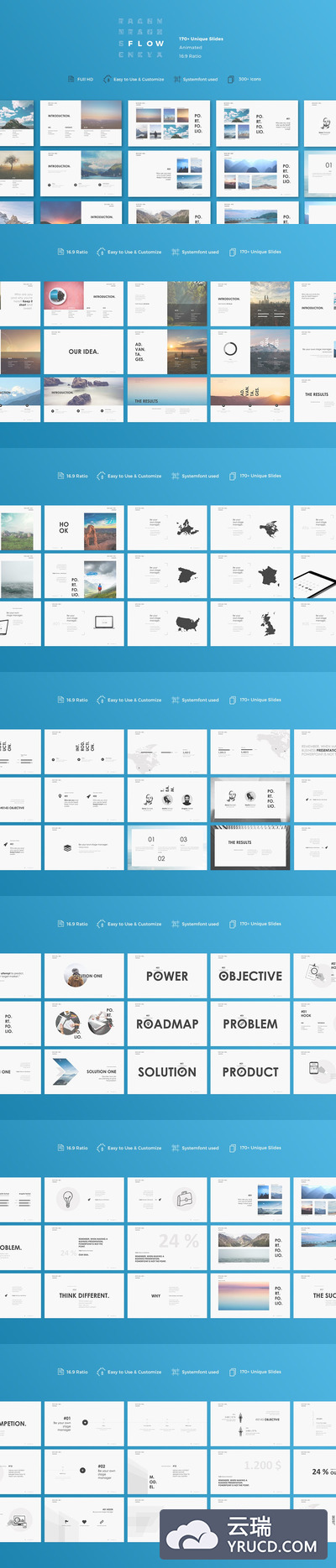 时尚高端清新简约商务商业质感keynote幻灯片演示模板（key）