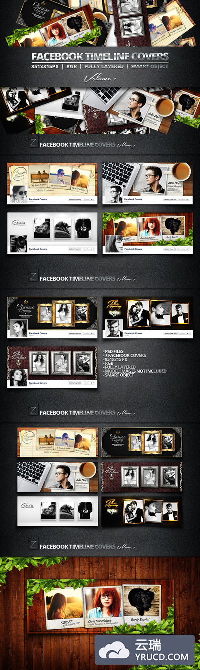 FB封面设计模板 Facebook Covers Vol.1