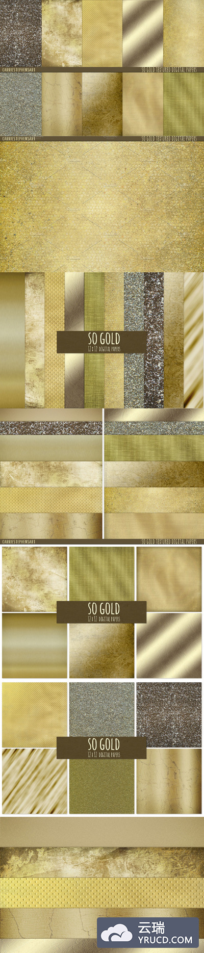 金色数码背景纹理素材 Gold Digital Background Textures