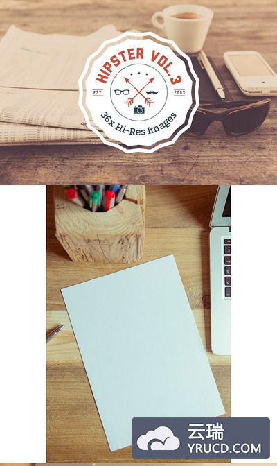 办公室图形素材 HIPSTER SET Vol. 3 - 36x HiRes