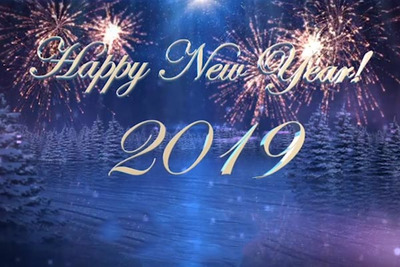 时尚高端震撼的2019年新年圣诞节雪花倒计时After Effects视频设计模板