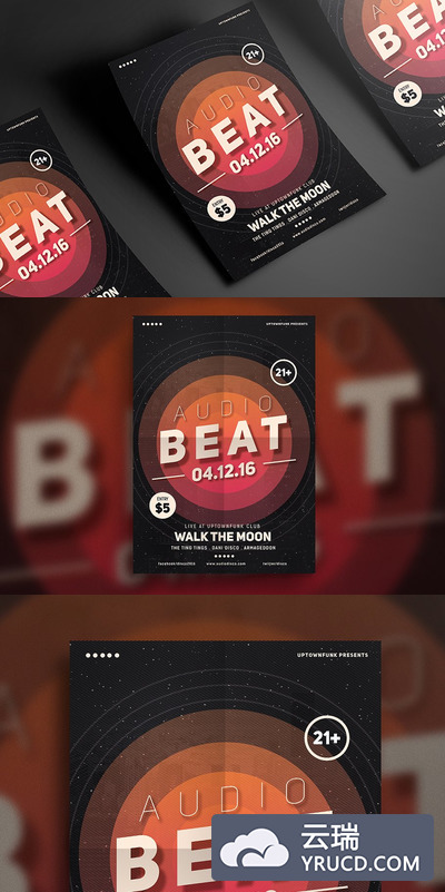 音频节拍海报模版 Audio Beat