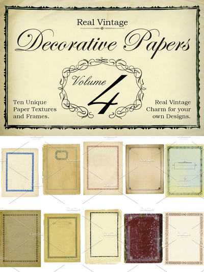 真正的复古装饰纸卷 Real Vintage Decorative Papers Vol 4