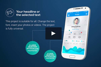 安卓Android设备UI动态视频AE展示模板[AEP]