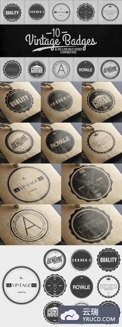 经典logo图形 Vintage Badges Vol.2