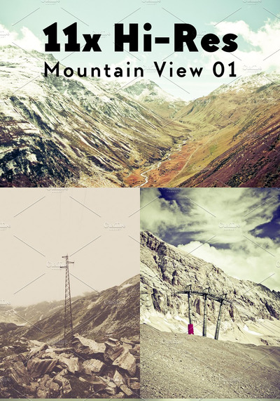 大山的照片素材包 11x Hi-Res The Alps Mountain View I