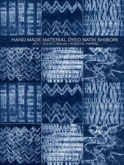 手工蜡染背景纹理素材 Hand made material dyed batik