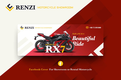 时尚高端简约旅游Facebook封面海报banner设计模板-2