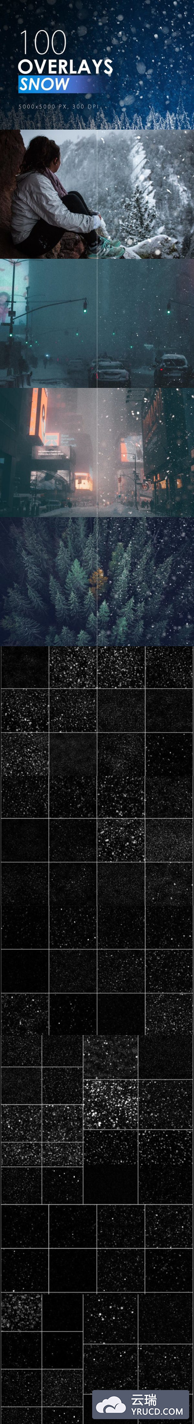 背景纹理 | 圣诞节雪花模式史上最强100种类雪花效果滤镜