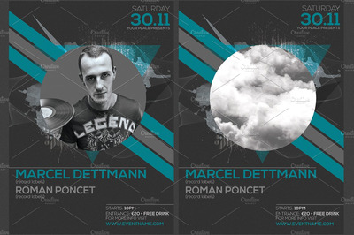 简易的活动海报模板 Minimal Party Flyer Template