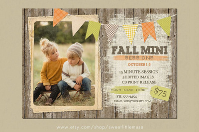 秋季照片模板 Fall Mini Session Template