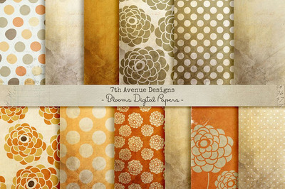 绽放数码纸 Blooms Digital Paper