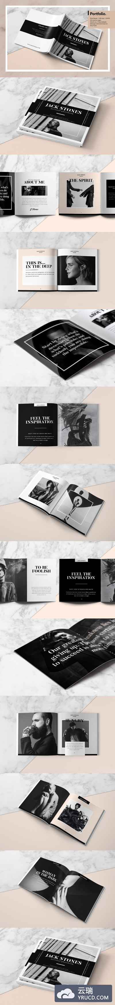 高端企业简介方形画册模板 Portfolio Book Vol.7