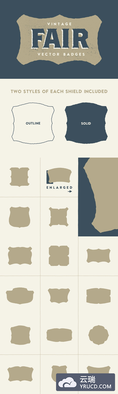 15个经典的标签图形 15 Vintage Fair Badges