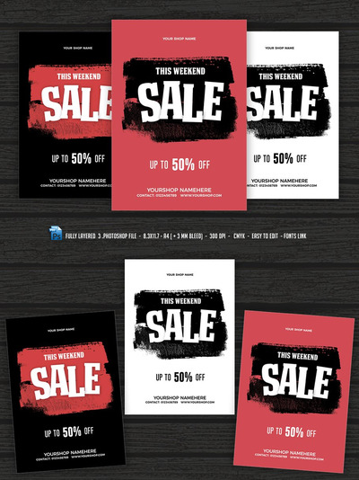 销售活动海报模版 Sale Flyer Poster