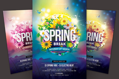 春假传单模板 Spring Break Flyer Template