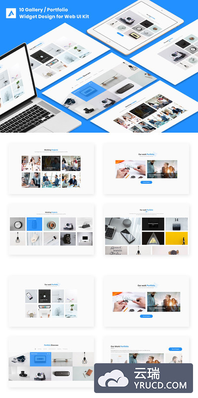 令人惊叹的10ge 用于Web-UI Kit Portfolio Widget各种网页设计项目小部件