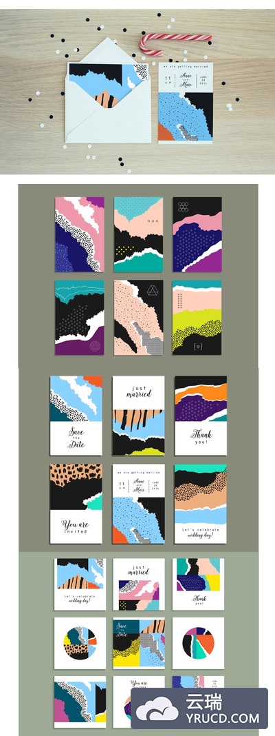 节日卡片模版 Joyful collection. Vector & JPEG