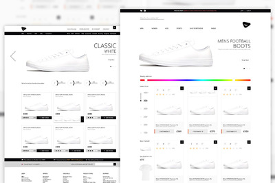 简约时尚高端体育电子商务电商主题网站设计模板UI KITS
