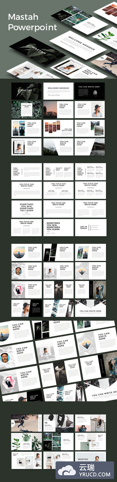 非常适用于商务演示的高品质高端时尚powerpoint幻灯片演示模板（pptx）