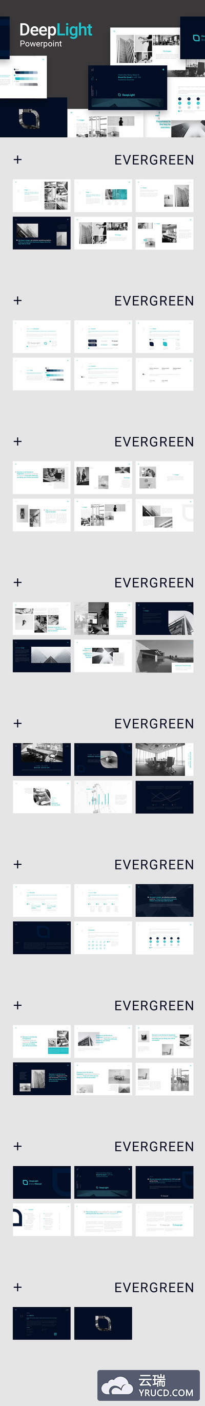 高端时尚简约的高品质powerpoint幻灯片演示模板（pptx）