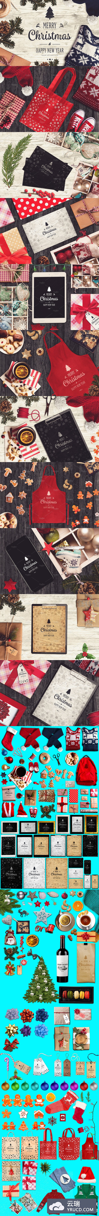 一大波圣诞节场景周边素材下载2.41G [psd,jpg]