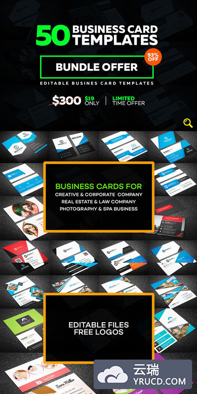 50个有创意的商业名片套装 50 Creative Business Card Bundle