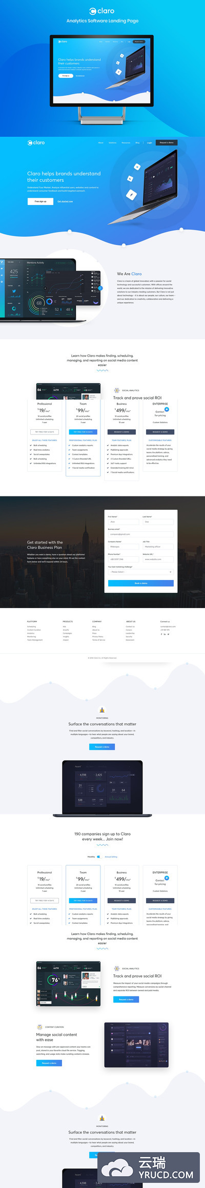 时尚高端简约高品质网站设计模板UI KITS