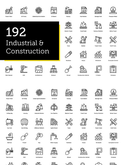 192工业和建筑图标 192 Industrial and Construction Icon