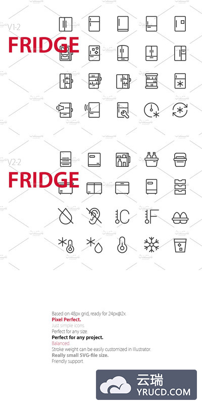 40冰箱UI图标 40  Fridge UI icons