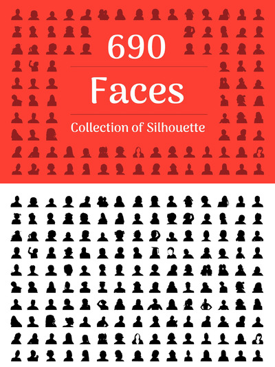 690脸轮廓图标 690 Face Silhouette