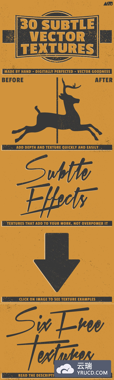 纹理效果的标题素材 30 Subtle Vector Textures