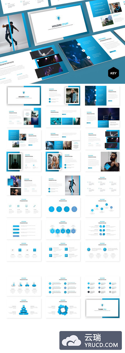 时尚高端优雅的简约商业商务质感的keynote幻灯片演示模板（key）